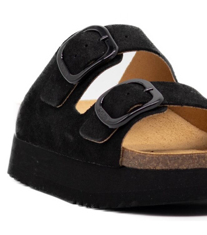 Scholl  Dames Slippers Rubberzolen Zwart 