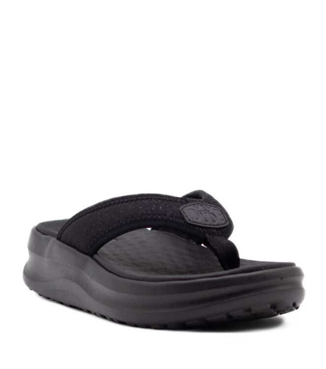 Hey Dude Dames Slippers in Zwart Metallic online kopen 