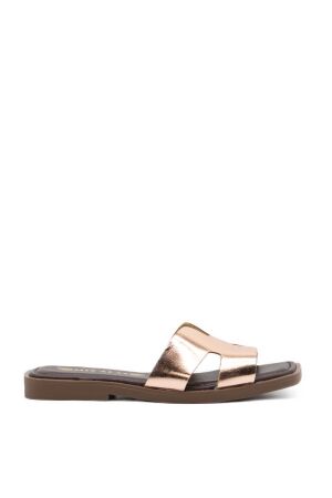 Belang dames slippers roze metallic