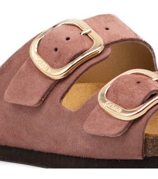 Scholl Scholl dames slippers rubberzolen rood Brick Red Scholl Dames Slippers in Rood online kopen