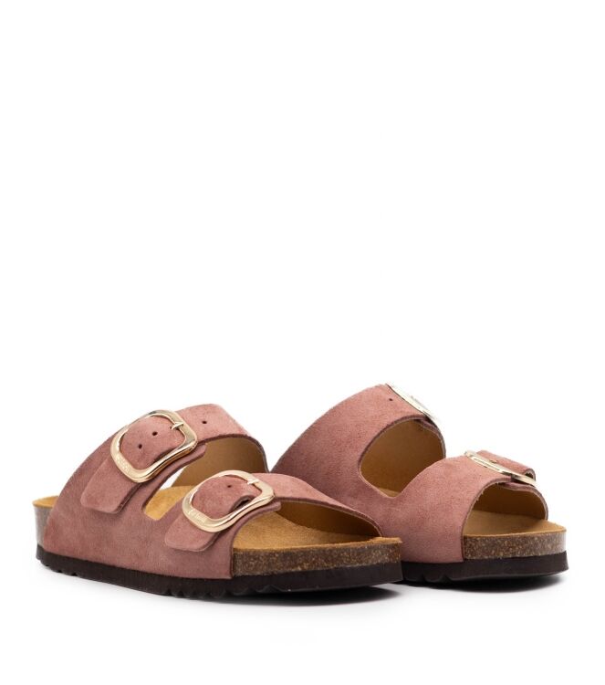 Scholl Scholl dames slippers rubberzolen rood Brick Red Scholl Dames Slippers in Rood online kopen