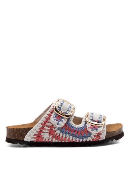 Scholl Dames slippers wit paars roze