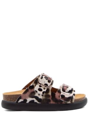 Scholl dames slippers wit zwart