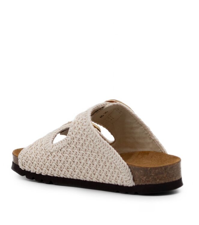 Scholl Scholl dames slippers rubberzolen wit Off White Scholl Dames Slippers in gebroken wit crochet online kopen