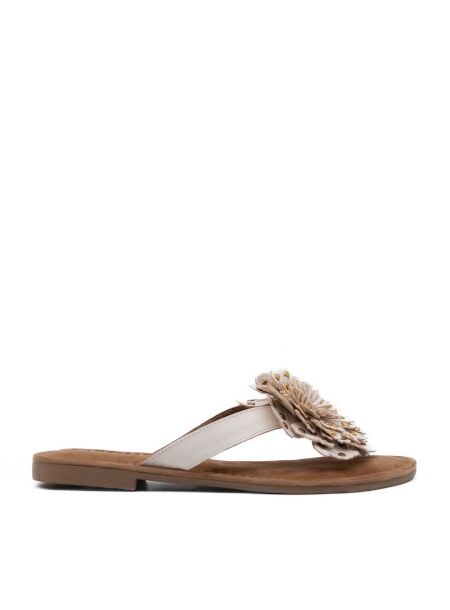 Lazamani Dames slippers rubberzolen wit