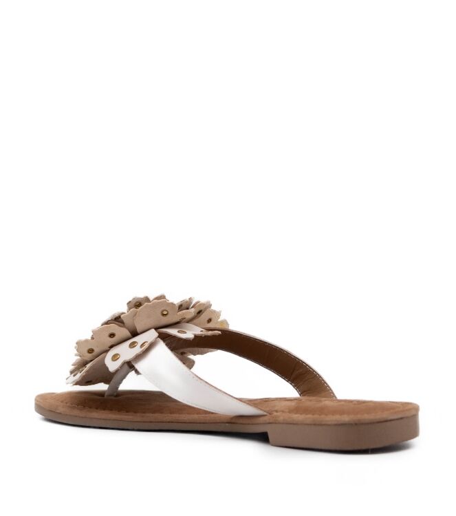 Lazamani Lazamani dames slippers rubberzolen wit White Lazamani Dames Slippers in Wit online kopen