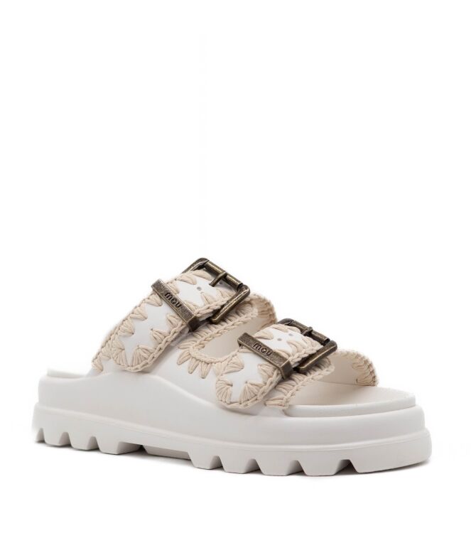 mou  Dames Slippers Rubberzolen Wit 