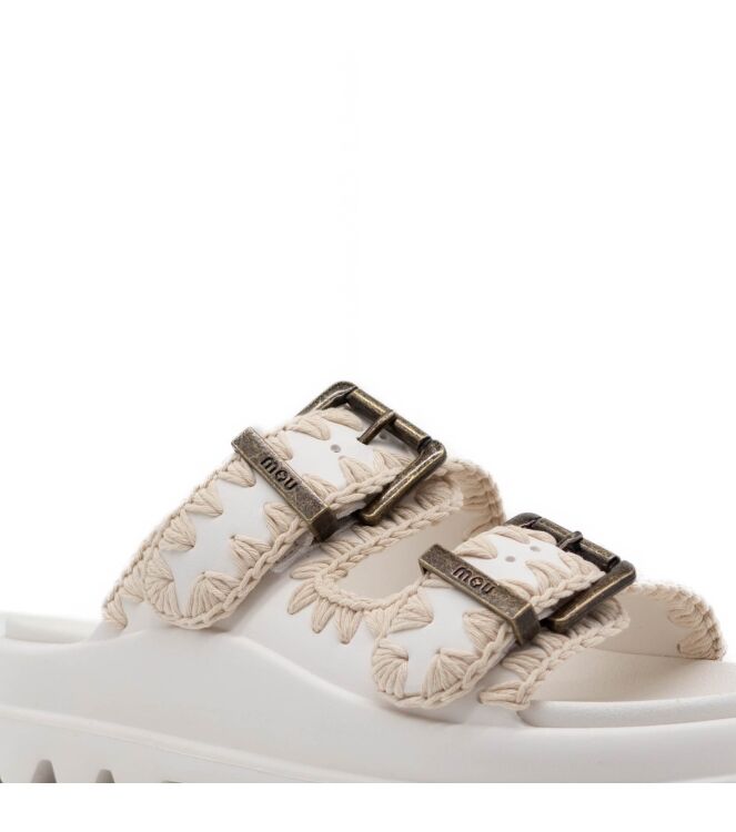 mou  Dames Slippers Rubberzolen Wit 