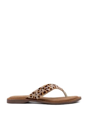 Lazamani dames slippers rubberzolen wit