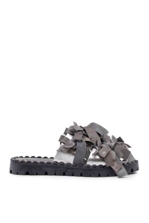 Papucei dames slipper rubberzool grijs