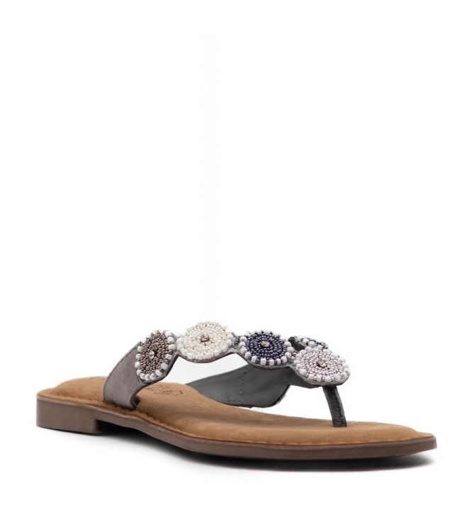 Lazamani Lazamani dames slippers rubberzolen grijs Grey Lazamani Dames Slippers in Grijs online kopen