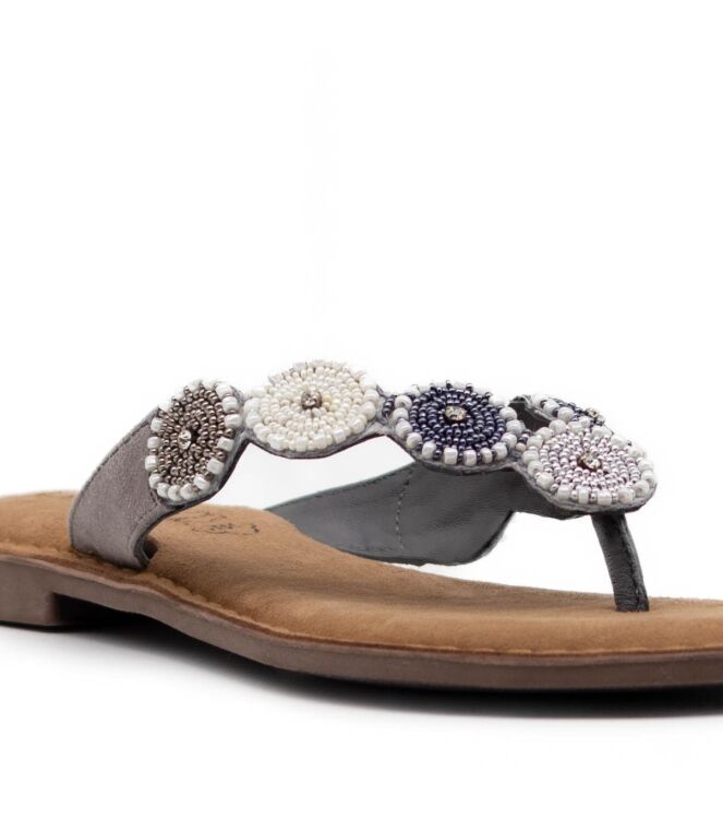 Lazamani Lazamani dames slippers rubberzolen grijs Grey Lazamani Dames Slippers in Grijs online kopen