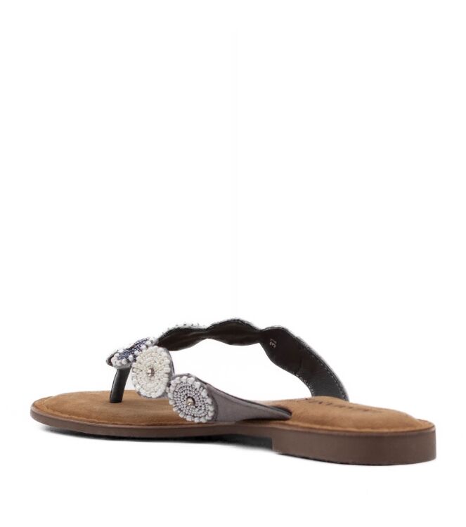 Lazamani Lazamani dames slippers rubberzolen grijs Grey Lazamani Dames Slippers in Grijs online kopen