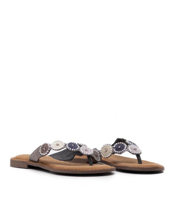 Lazamani Lazamani dames slippers rubberzolen grijs Grey Lazamani Dames Slippers in Grijs online kopen