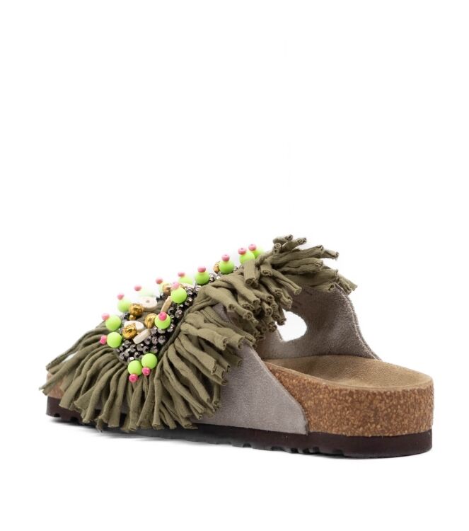NAN-KU Couture  Dames Slippers Rubberzolen Grijs 