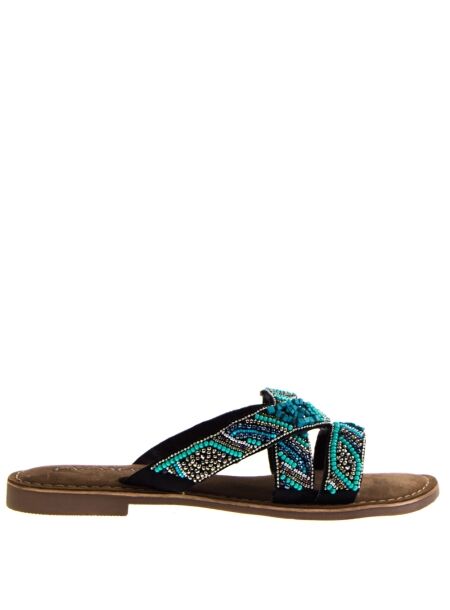 Lazamani Lazamani Slippers Blue for Women