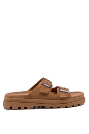 Palladium dames slippers bruin suede