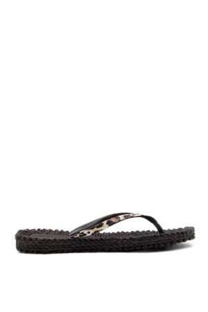 ilse jacobsen dames slippers bruin leopard