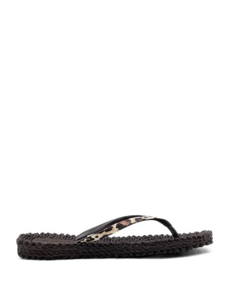 Ilse jacobsen Dames slippers bruin leopard