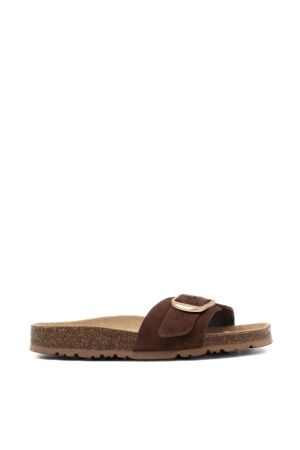 Koala Bay dames slippers rubberzolen bruin