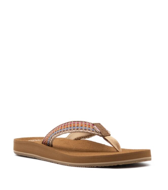 Reef Dames Slippers in Bruin Combi online kopen 