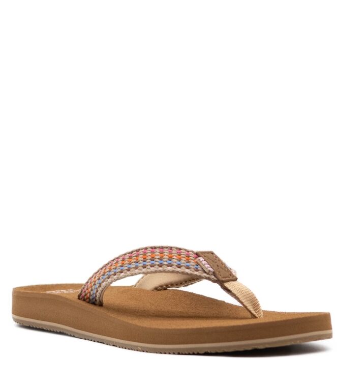 Reef Dames Slippers in Bruin Combi online kopen 