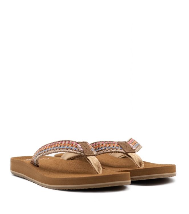 Reef Dames Slippers in Bruin Combi online kopen 