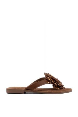 Lazamani dames slippers bruin