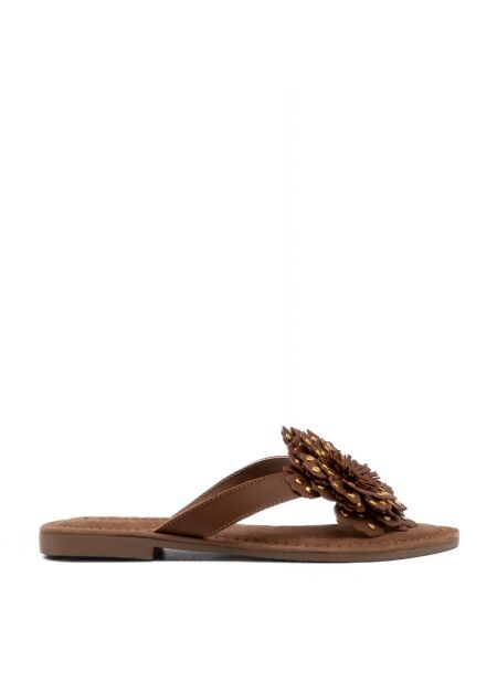 Lazamani Dames slippers bruin