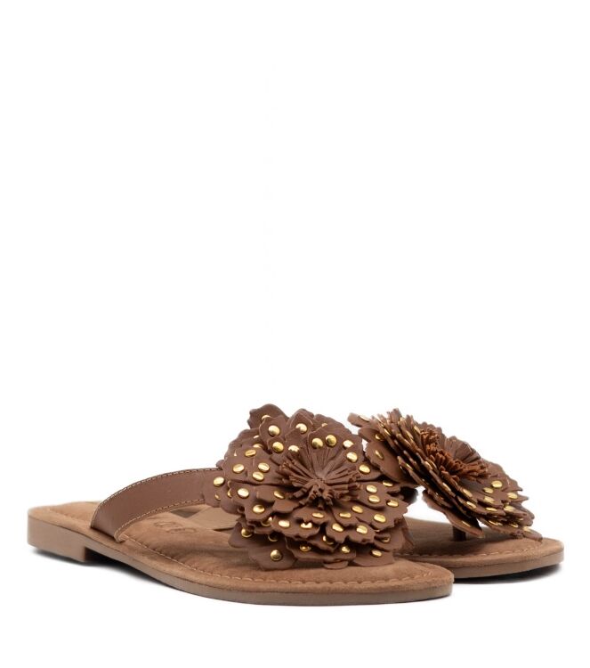 Lazamani Dames Slippers in Bruin online kopen 