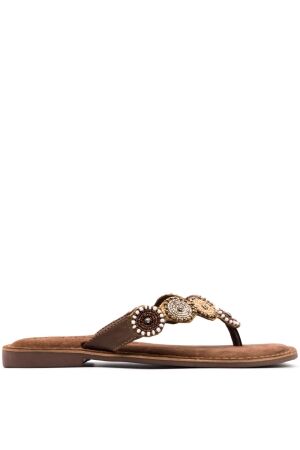 Lazamani dames slippers taupe