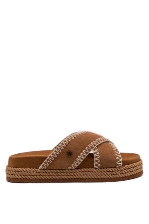 Warmbat dames slippers naturel