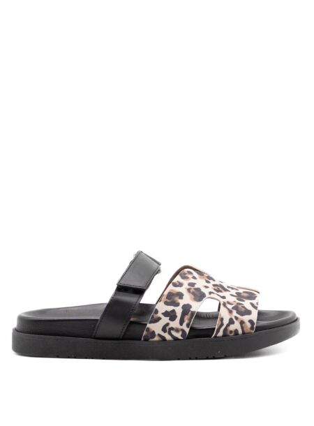 Mis alas Dames slippers leopard zwart