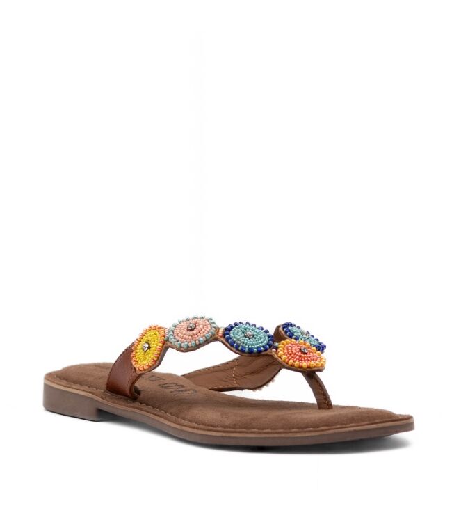 Lazamani Dames Slippers in Naturel online kopen 