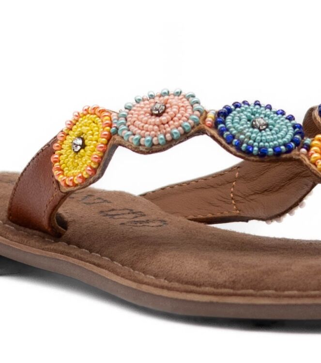 Lazamani Dames Slippers in Naturel online kopen 