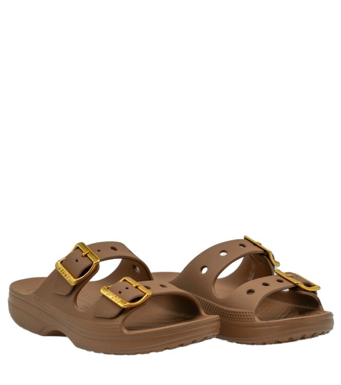 Crocs Crocs dames slippers cognac Saturday Crocs dames slippers cognac 73 naturel licht/l.brons Direct leverbaar uit de webshop van www.taft.nl/