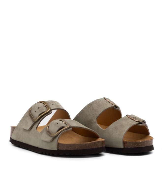 Scholl Scholl dames slippers rubberzolen groen Salvia Scholl Dames Slippers in Groen online kopen