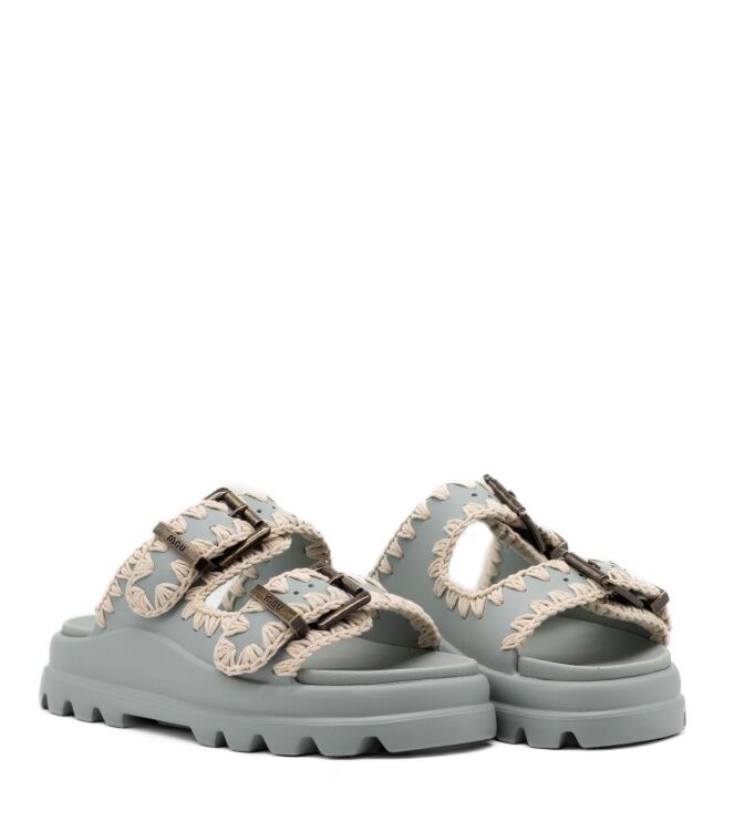 mou  Dames Slippers Rubberzolen Groen 