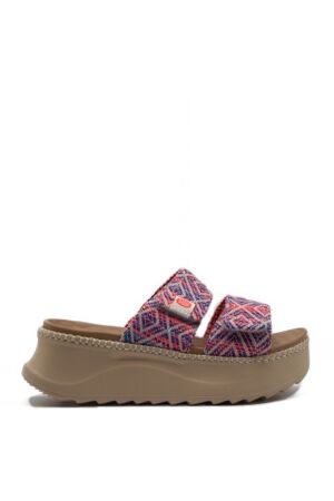 HeyDude dames slippers plateau blauw com