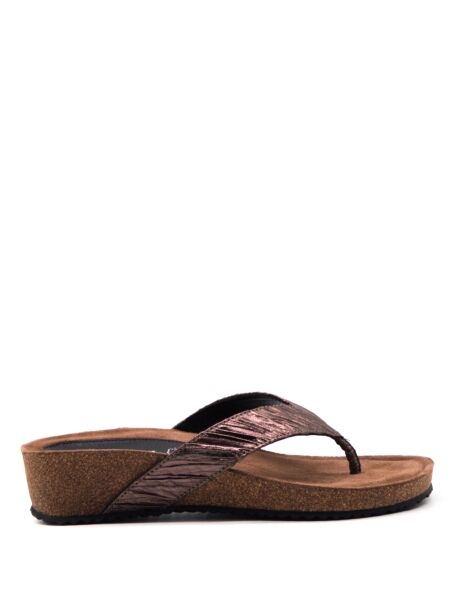 Lazamani Lazamani Wedges Slippers Brown for Woman