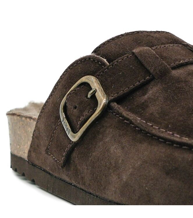 Scholl Scholl dames muilen gevoerd bruin suede DK Brown Scholl dames muilen gevoerd bruin suede 62 bruin suede/nubuck Direct leverbaar uit de webshop van www.taft.nl/