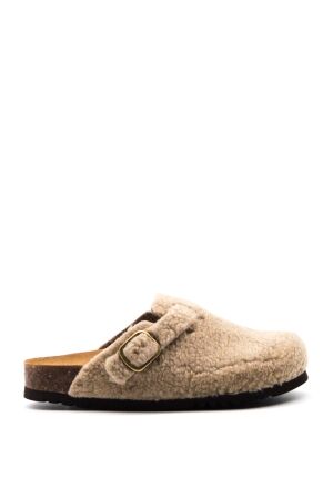 Scholl dames muilen naturel fluffy