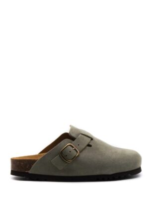 Scholl dames muilen groen suede