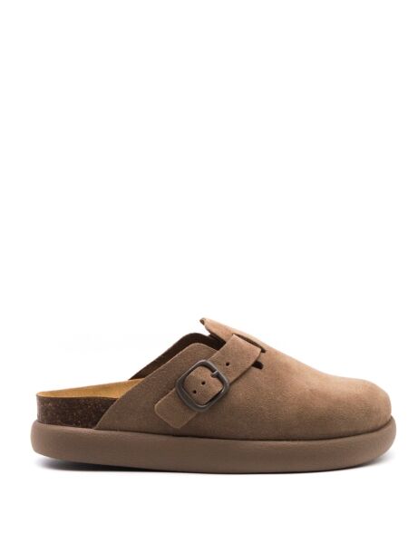 Scholl Dames muiltjes plateau beige
