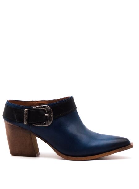 Belang Dames muil op hak blauw