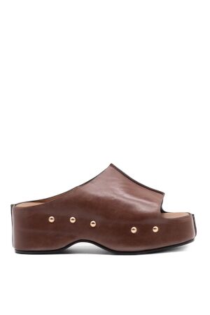 Miss Olivia dames muiltjes rubberzolen bruin