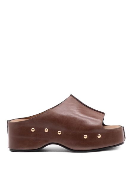 Miss olivia Dames muiltjes rubberzolen bruin