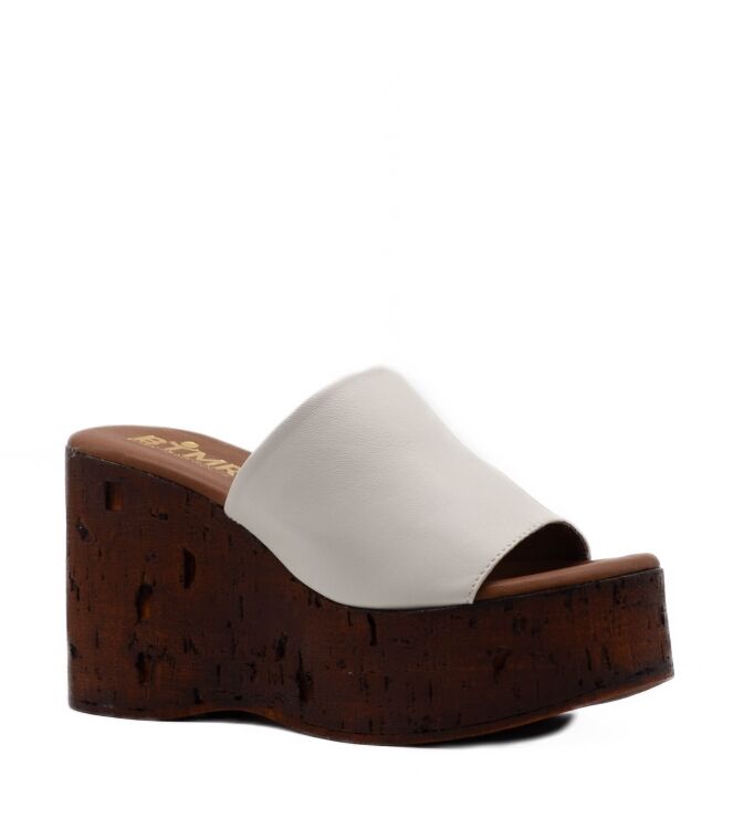 BTMR  Dames Muiltjes Sleehakken Wit 