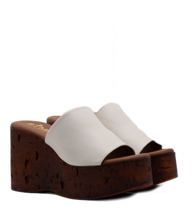 BTMR  Dames Muiltjes Sleehakken Wit 