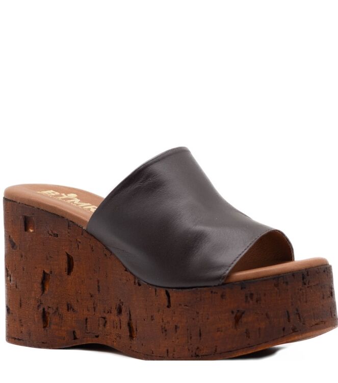 BTMR BTMR dames muiltjes sleehakken bruin Testa BTMR Dames Muiltjes Sleehakken Bruin